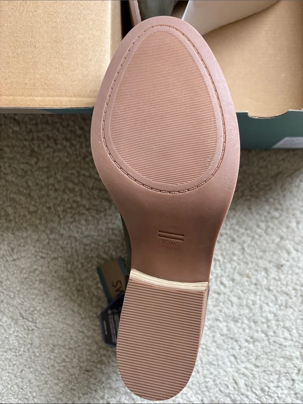 Toms Olive Nubuck Chelsea Ankle Booties